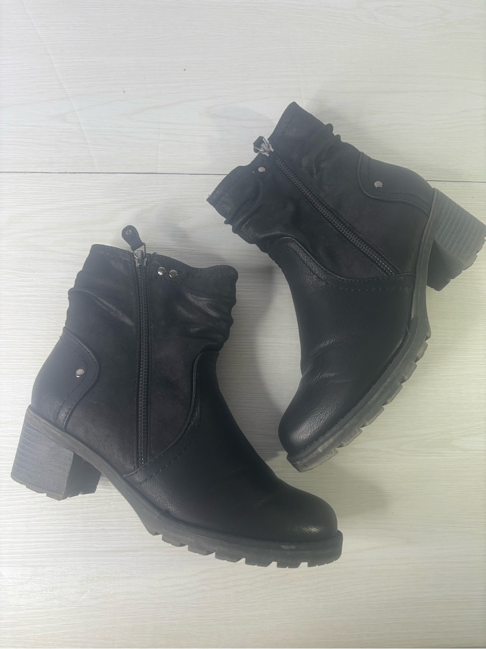 Patrizia Spring Step Blanch black faux leather ankle boots 38